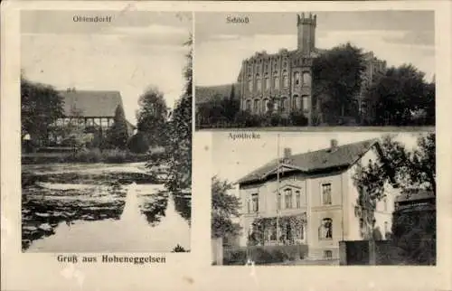 Ak Hoheneggelsen Söhlde in Niedersachsen, Ohlendorff, Schloss, Apotheke