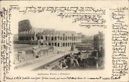 Präge Ak Roma Rom Lazio, Amfiteatro Flavio o Colosseo