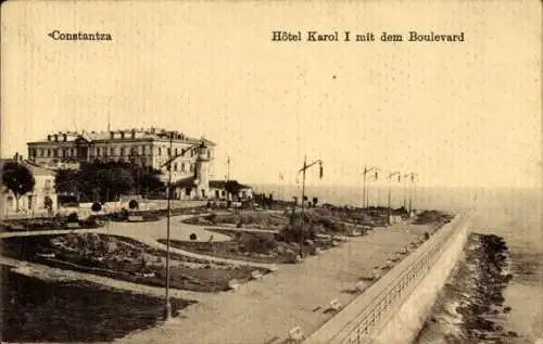 Ak Constanța Konstanza Rumänien, Hotel Carol I si Bulevardul