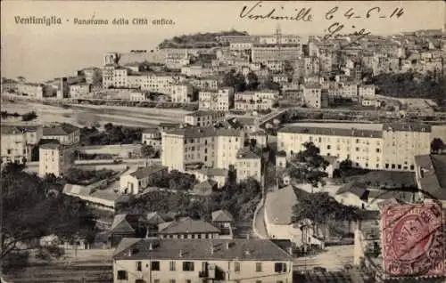 Ak Ventimiglia Liguria, Panorama della Citta antica