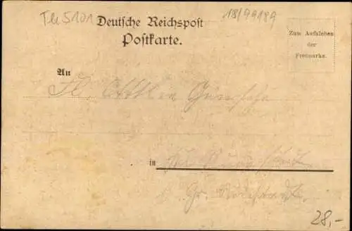 Litho Witterda in Thüringen, Dorfstraße, Kirche, Pfarre, Gasthaus