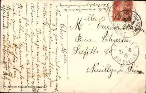 Ak Monnetier Mornex Haute Savoie, Bahnhof PLM