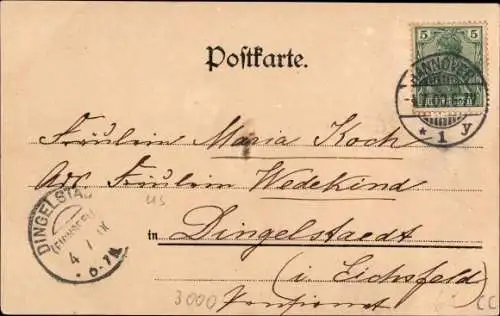 Ak Hannover in Niedersachsen, Alte Häuser an der Leine