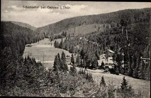 Ak Gehren Ilmenau in Thüringen, Schobsetal, Panorama