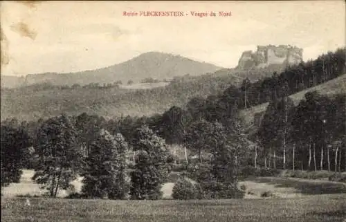 Ak Lembach Elsass Bas Rhin, Ruine Fleckenstein