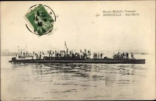 Ak Bernoulli, Sous Marin, Marine Militaire Francaise, Französisches Unterseeboot, U-Boot