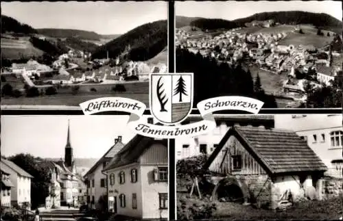 Ak Tennenbronn Schramberg im Schwarzwald, Gesamtansicht, Straßenpartie, Häuser