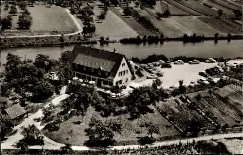 Ak Besigheim am Neckar Württemberg, Höhengaststätte Schreyerhof, Luftbild