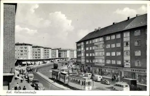 Ak Kiel, Holtenauerstraße, Straßenbahn