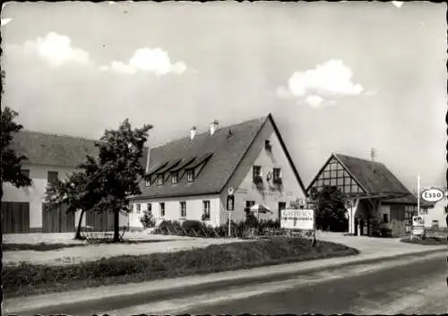 Ak Oberscheckenbach Ohrenbach in Bayern, Gasthaus Jägerstube, Esso Tankstelle