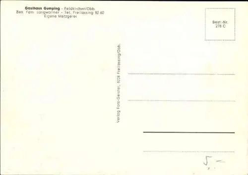 Ak Feldkirchen (bei Freilassing) Ainring Oberbayern, Gasthaus Gumping