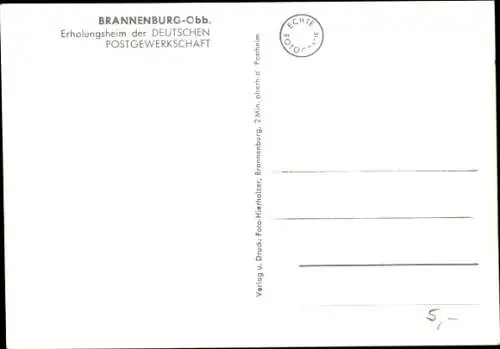 Ak Brannenburg in Oberbayern, Erholungsheim DPG, Innenansicht