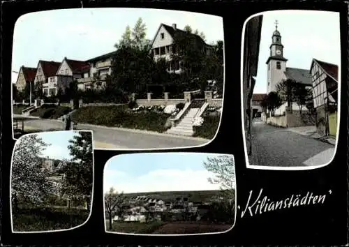 Ak Kilianstädten Schöneck in Hessen, Gesamtansicht, Kirche