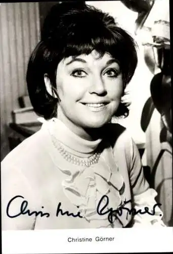 Ak Schauspielerin Christine Görner, Portrait, Autogramm