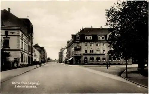 Ak Borna in Sachsen, Bahnhofstraße