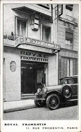 Ak Paris IX, Rue Fromentin 11, Royal Fromentin, Auto