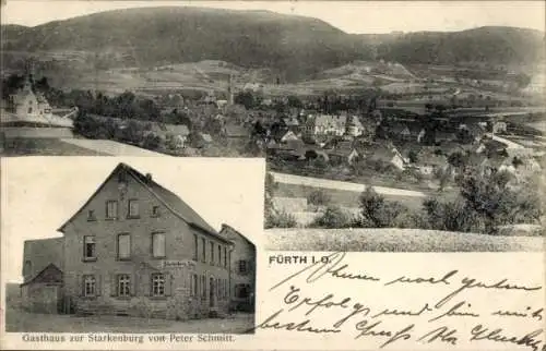 Ak Fürth im Odenwald Hessen, Gasthaus zur Starkenburg, Totalansicht