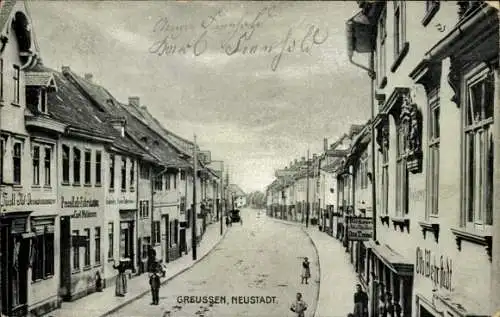 Ak Greußen in Thüringen, Neustadt, Geschäfte