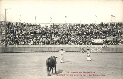 Ak Suerte de Banderillas, Appell an den Stier für die Pose der Banderilles