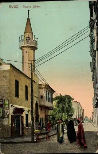 Ak Suez Ägypten, Native Street