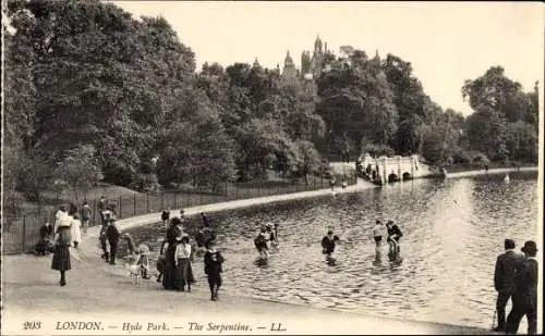 AK London City England, Hyde Park, The Serpentine