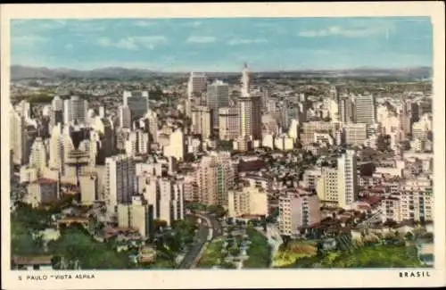 Ak São Paulo Brasilien, Luftaufnahme