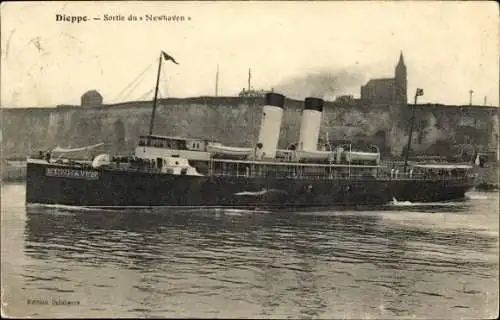 Ak Dieppe Seine Maritime, Fährschiff Newhaven