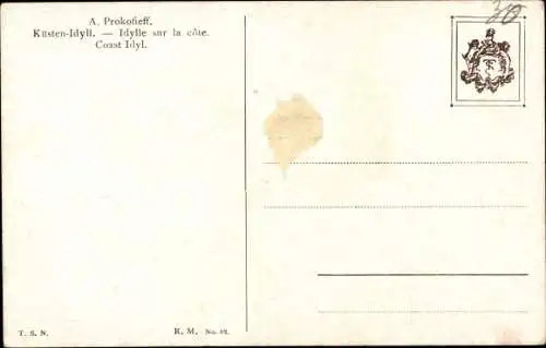 Künstler Ak Prokofieff, A., Küsten-Idyll