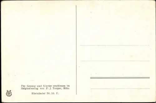 Lied Ak Bacharach, Ein rheinisches Mädchen bei rheinischem Wein, H. W. Mertens