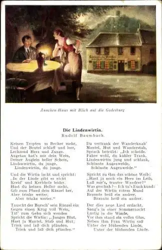 Lied Ak Die Lindenwirtin, Rudolf Baumbach, Ännchen Haus, Godesburg