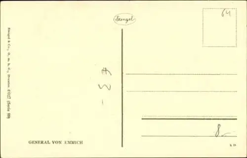 Ak Albert Theodor Otto von Emmich, preußischer General der Infanterie