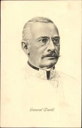 Künstler Ak Kuk General Viktor Dankl, Portrait