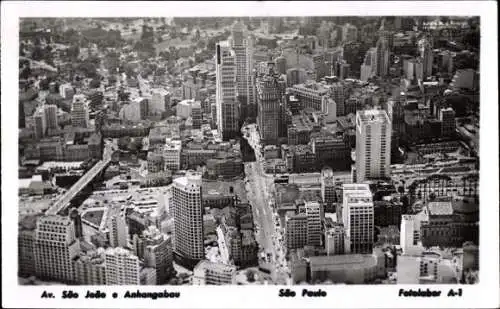 Ak São Paulo Brasilien, Luftbild der Stadt