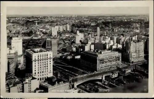 Ak São Paulo Brasilien, Panorama e Viaduto do Chá