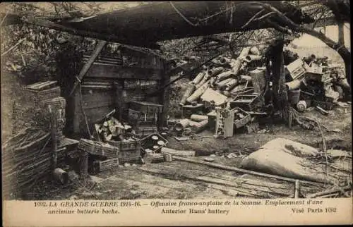Ak Der Große Krieg 1914-1916, Standort einer ehemaligen Boche-Batterie