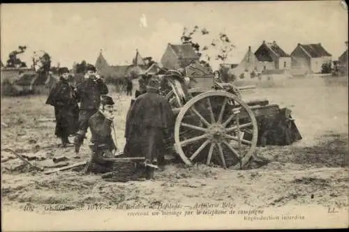 Ak-Krieg von 1914, Die Schlacht von Hofslade, Belgische Artillerie