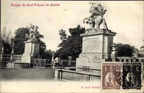 Ak Queluz Portugal, Denkmal, Parque do Real Palacio