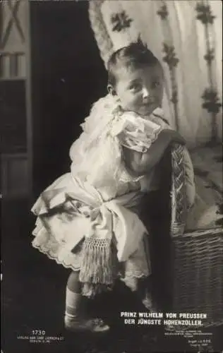 Ak Prinz Wilhelm von Preußen, Der jüngste Hohenzoller, Kinderportrait