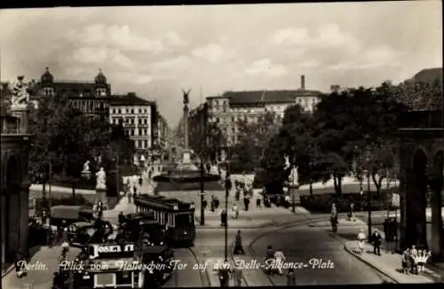 Ak Berlin Kreuzberg, Belle Alliance Platz, Blick vom Halleschen Tor