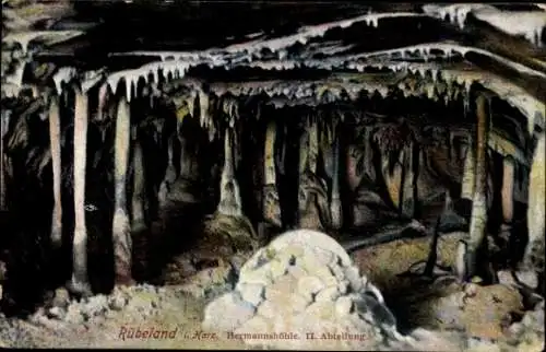 Ak Rübeland Oberharz am Brocken, Hermannshöhle, II. Abteilung