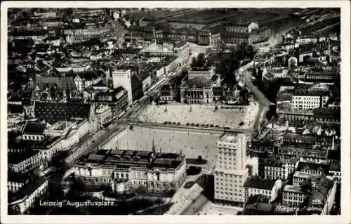 Ak Leipzig in Sachsen, Augustusplatz, Luftbild