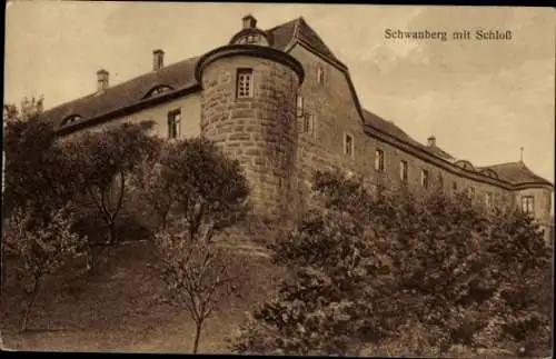 Ak Rödelsee in Mainfranken Bayern, Schloss Schwanberg