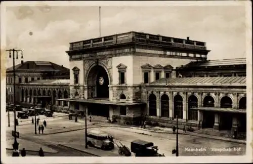 Ak Mannheim in Baden, Hauptbahnhof