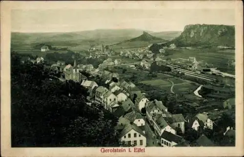 Ak Gerolstein in der Eifel, Totalansicht