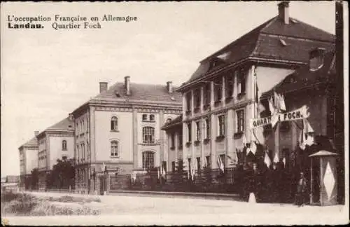 Ak Landau in der Pfalz, Quartier Foch, Seitenansicht