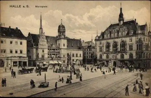 Ak Halle an der Saale, Marktplatz