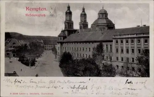 Ak Kempten im Allgäu Schwaben, Residenzplatz