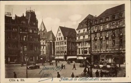 Ak Köln am Rhein, Domplatz