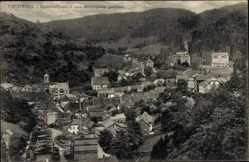 Ak Triberg Schwarzwald, Ort vom Schonachtal gesehen