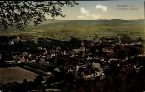 Ak Erbach im Odenwald Hessen, Blick von der schönen Aussicht, Panorama